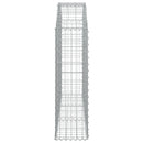 vidaXL íves horganyzott vas gabion kosár 150x30x100/120 cm
