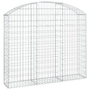 vidaXL íves horganyzott vas gabion kosár 150x30x120/140 cm