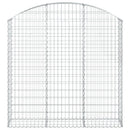 vidaXL íves horganyzott vas gabion kosár 150x30x140/160 cm