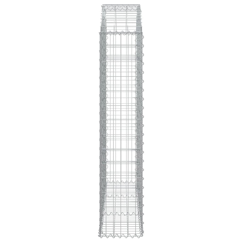 vidaXL íves horganyzott vas gabion kosár 150x30x140/160 cm
