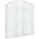 vidaXL íves horganyzott vas gabion kosár 150x30x160/180 cm