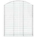 vidaXL íves horganyzott vas gabion kosár 150x30x160/180 cm
