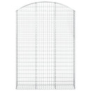vidaXL íves horganyzott vas gabion kosár 150x30x200/220 cm