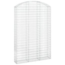 vidaXL íves horganyzott vas gabion kosár 150x30x220/240 cm
