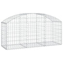 vidaXL íves horganyzott vas gabion kosár 150x50x60/80 cm