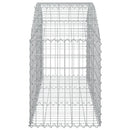 vidaXL íves horganyzott vas gabion kosár 150x50x60/80 cm
