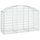 vidaXL íves horganyzott vas gabion kosár 150x50x80/100 cm