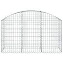 vidaXL íves horganyzott vas gabion kosár 150x50x80/100 cm