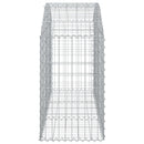 vidaXL íves horganyzott vas gabion kosár 150x50x80/100 cm