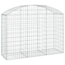vidaXL íves horganyzott vas gabion kosár 150x50x100/120 cm