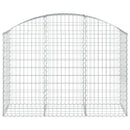 vidaXL íves horganyzott vas gabion kosár 150x50x100/120 cm