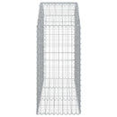 vidaXL íves horganyzott vas gabion kosár 150x50x100/120 cm
