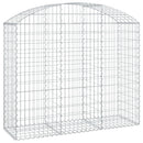 vidaXL íves horganyzott vas gabion kosár 150x50x120/140 cm