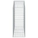 vidaXL íves horganyzott vas gabion kosár 150x50x120/140 cm