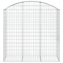 vidaXL íves horganyzott vas gabion kosár 150x50x140/160 cm