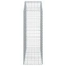 vidaXL íves horganyzott vas gabion kosár 150x50x140/160 cm