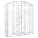 vidaXL íves horganyzott vas gabion kosár 150x50x160/180 cm
