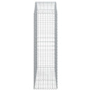 vidaXL íves horganyzott vas gabion kosár 150x50x160/180 cm