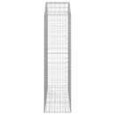 vidaXL íves horganyzott vas gabion kosár 150x50x180/200 cm