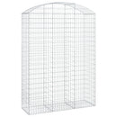 vidaXL íves horganyzott vas gabion kosár 150x50x200/220 cm
