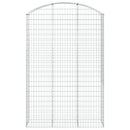 vidaXL íves horganyzott vas gabion kosár 150x50x220/240 cm