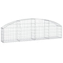 vidaXL íves horganyzott vas gabion kosár 200x30x40/60 cm