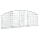 vidaXL íves horganyzott vas gabion kosár 200x30x60/80 cm