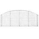 vidaXL íves horganyzott vas gabion kosár 200x30x60/80 cm