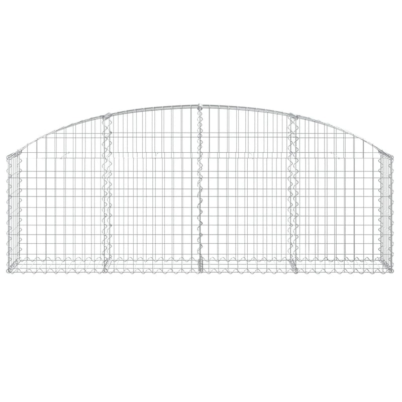 vidaXL íves horganyzott vas gabion kosár 200x30x60/80 cm