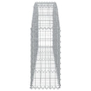 vidaXL íves horganyzott vas gabion kosár 200x30x60/80 cm