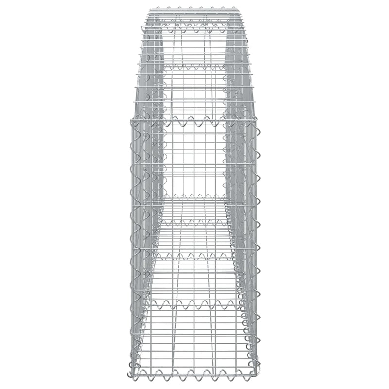 vidaXL íves horganyzott vas gabion kosár 200x30x60/80 cm