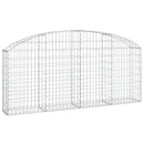 vidaXL íves horganyzott vas gabion kosár 200x30x80/100 cm