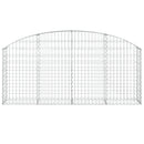 vidaXL íves horganyzott vas gabion kosár 200x30x80/100 cm