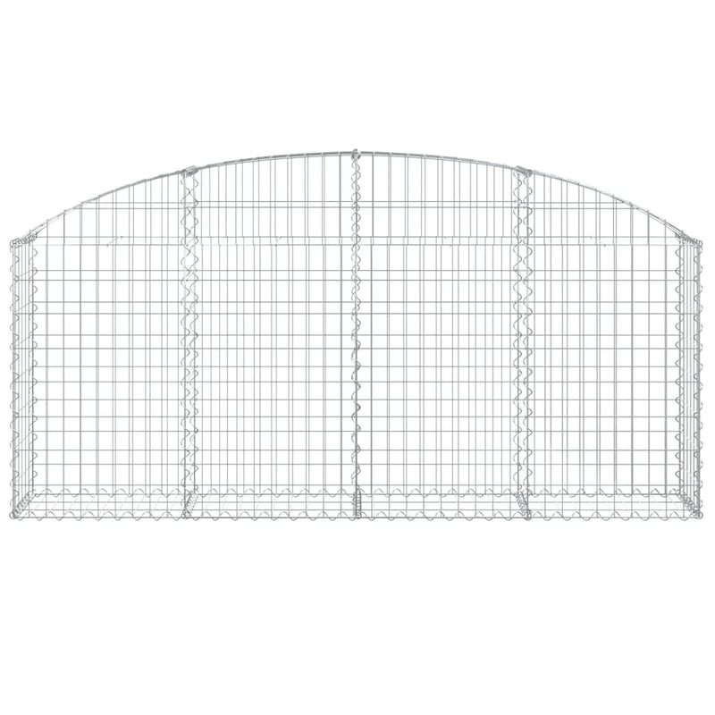 vidaXL íves horganyzott vas gabion kosár 200x30x80/100 cm