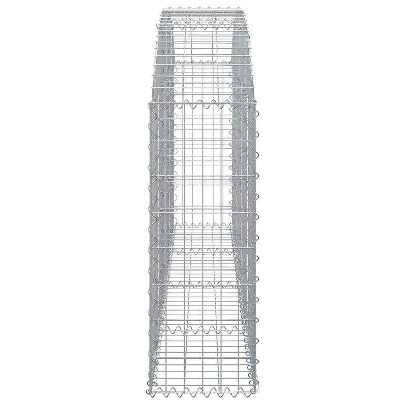 vidaXL íves horganyzott vas gabion kosár 200x30x80/100 cm