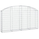 vidaXL íves horganyzott vas gabion kosár 200x30x100/120 cm