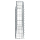 vidaXL íves horganyzott vas gabion kosár 200x30x100/120 cm
