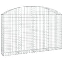 vidaXL íves horganyzott vas gabion kosár 200x30x120/140 cm