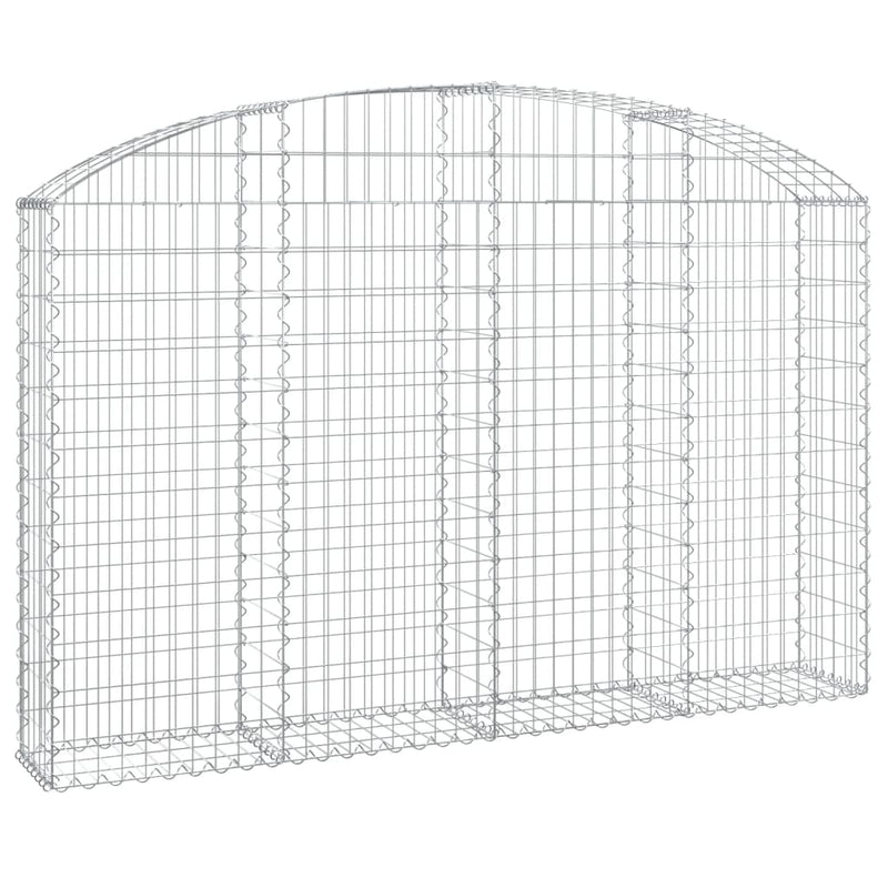 vidaXL íves horganyzott vas gabion kosár 200x30x120/140 cm