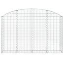 vidaXL íves horganyzott vas gabion kosár 200x30x120/140 cm