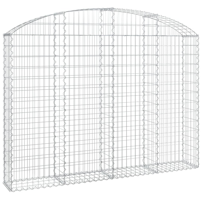 vidaXL íves horganyzott vas gabion kosár 200x30x140/160 cm