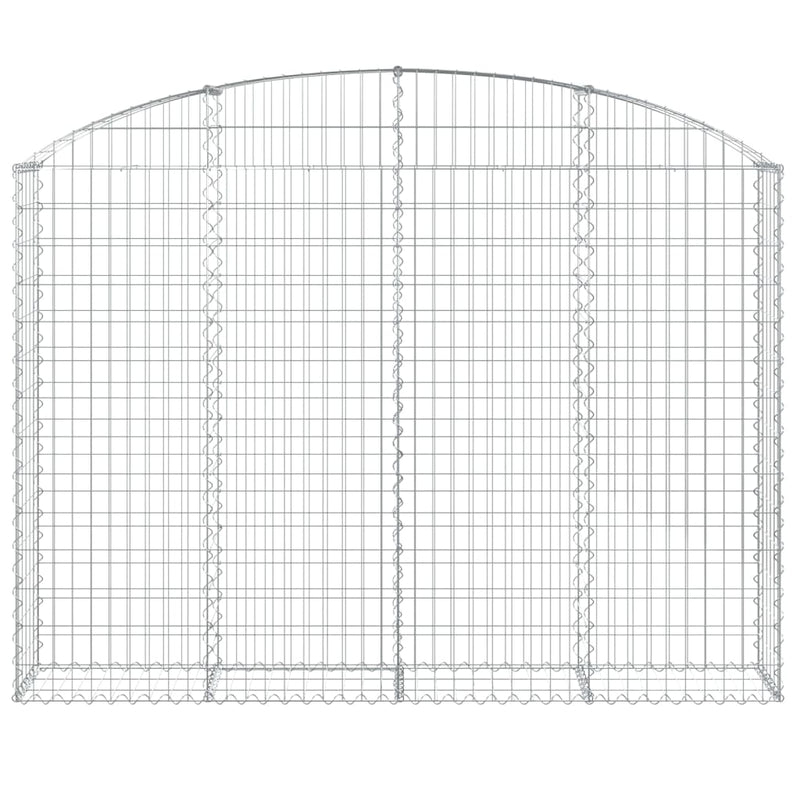 vidaXL íves horganyzott vas gabion kosár 200x30x140/160 cm