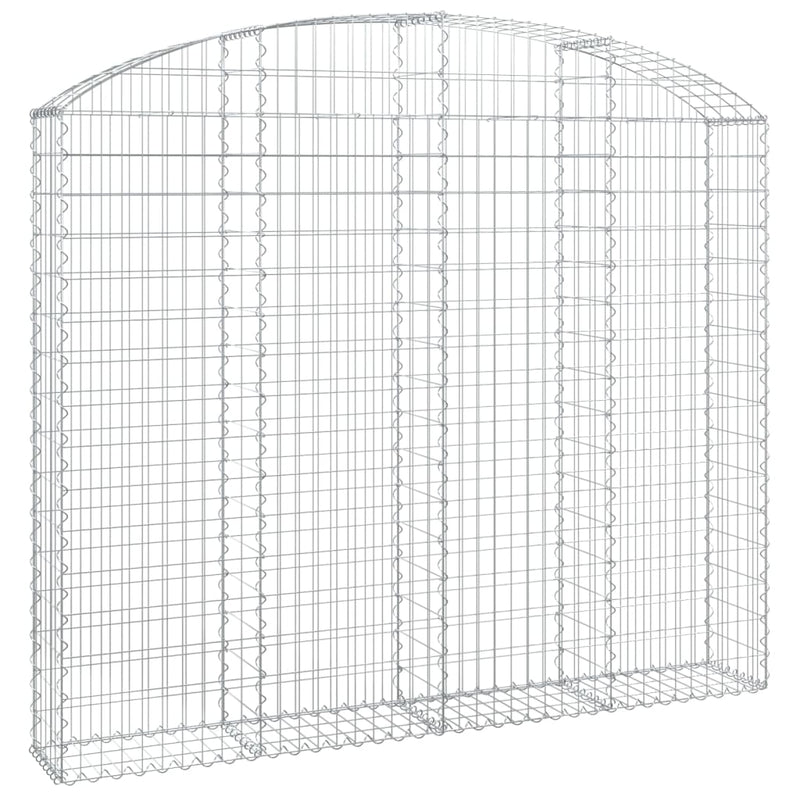 vidaXL íves horganyzott vas gabion kosár 200x30x160/180 cm