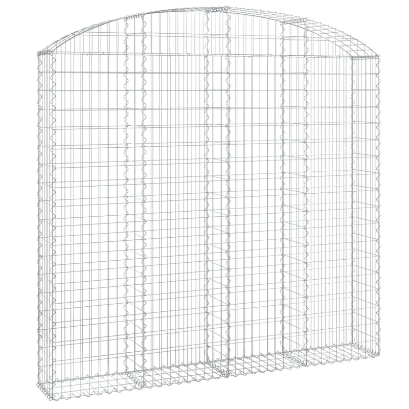 vidaXL íves horganyzott vas gabion kosár 200x30x180/200 cm