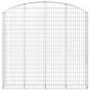 vidaXL íves horganyzott vas gabion kosár 200x30x180/200 cm