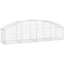 vidaXL íves horganyzott vas gabion kosár 200x50x40/60 cm