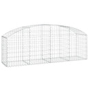 vidaXL íves horganyzott vas gabion kosár 200x50x60/80 cm