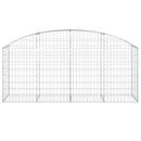 vidaXL íves horganyzott vas gabion kosár 200x50x80/100 cm