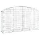 vidaXL íves horganyzott vas gabion kosár 200x50x100/120 cm