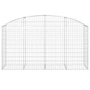 vidaXL íves horganyzott vas gabion kosár 200x50x100/120 cm